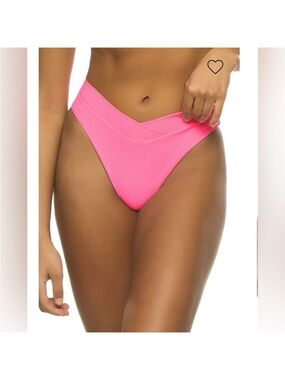 Summerful Swim Lido Banded High
Waist Bikini Bottom in Flamingo NWT size XS
